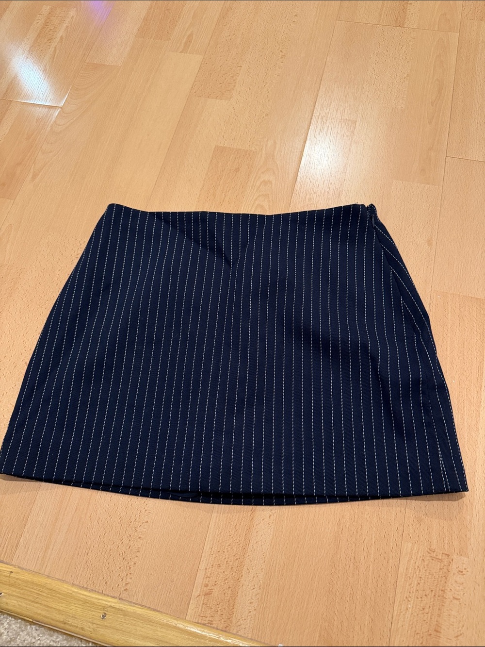 Abercrombie & Fitch Navy Pinstripe Mini Skirt